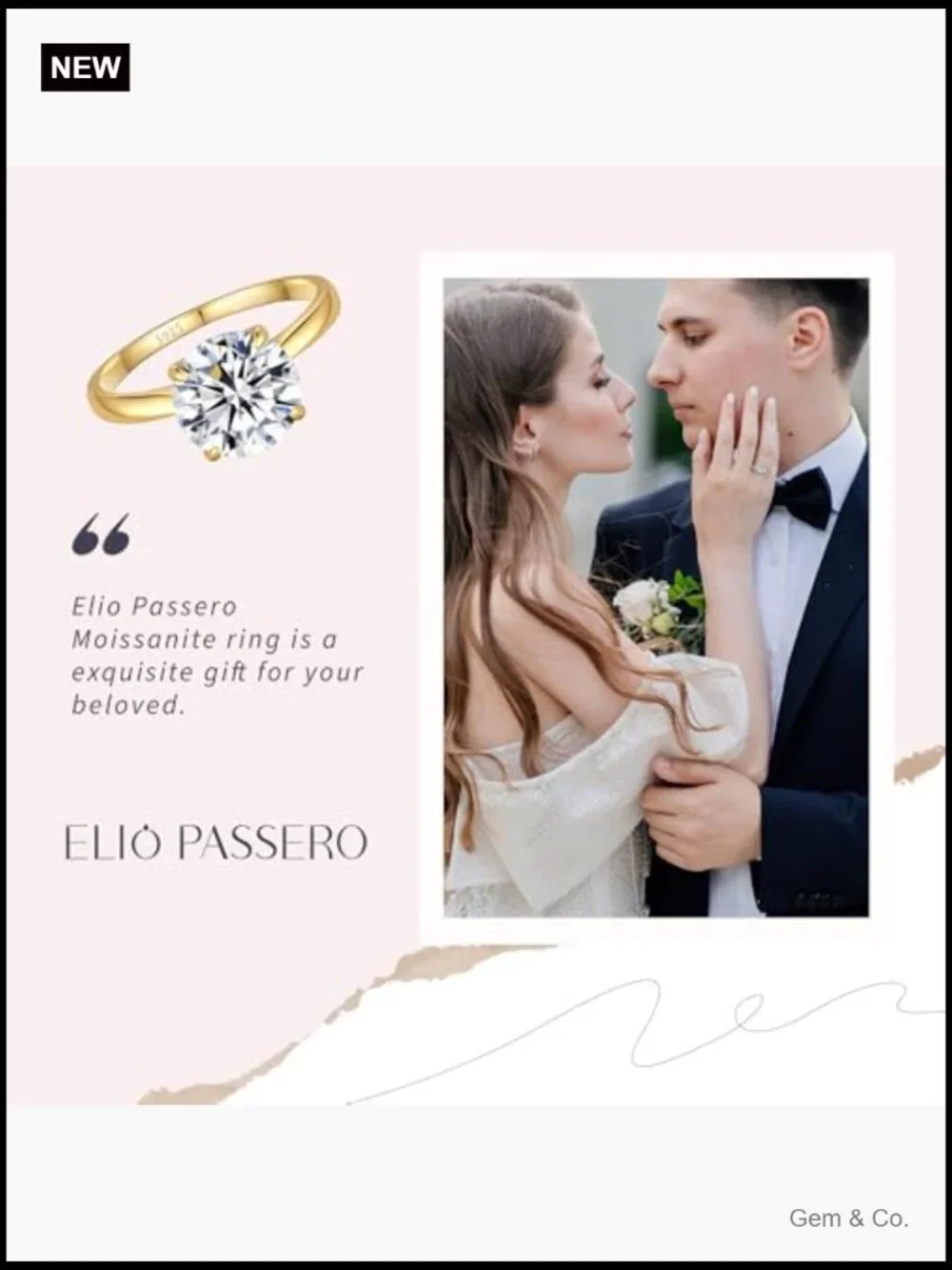 Moissanite Engagement Ring 925 Sterling Silver Plated Wedding Band Solitaire